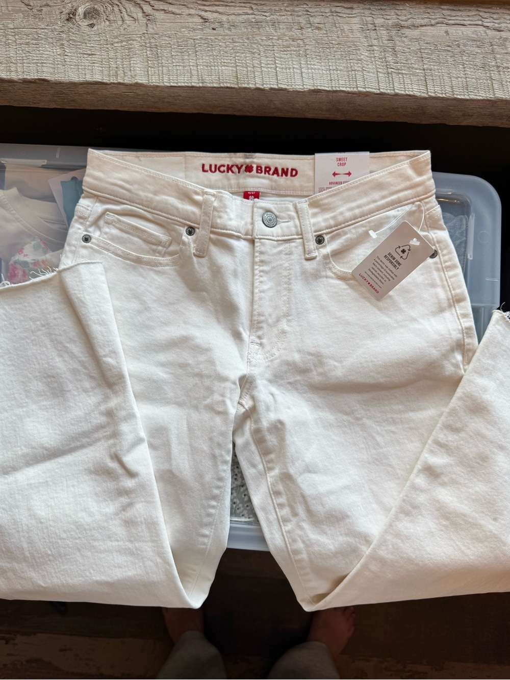 Lucky Brand Women's White Skinny Jeans